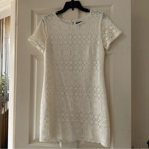 Lulus White Lace Shift Dress